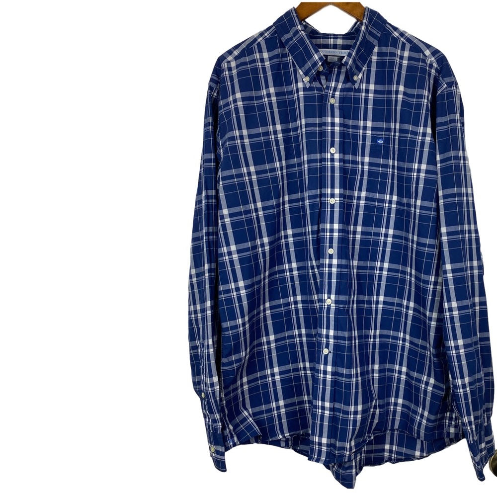 Southern Tide Classic Fit Men's Blue Paid Button-Down Shirt